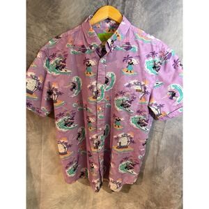 RSVLTS x Nickelodeon TMNT Shredder Surfing Purple Kunuflex Shirt Mens Large